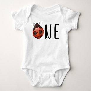 Ladybug First Birthday Baby Shirt - One Year Old