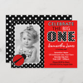 Ladybug First Birthday Party Invitation (Front/Back)