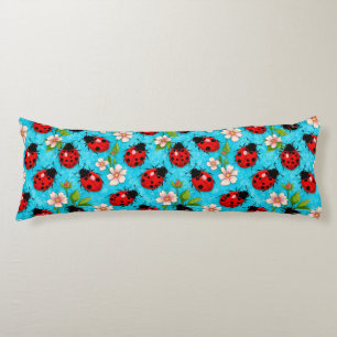 🌸 Ladybug Floral Cozy Home Style 🌸 Body Pillow