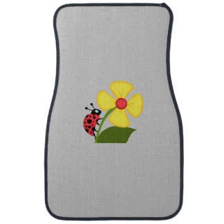 Ladybug Flower Car Floor Mat