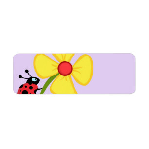 Ladybug Flower Label