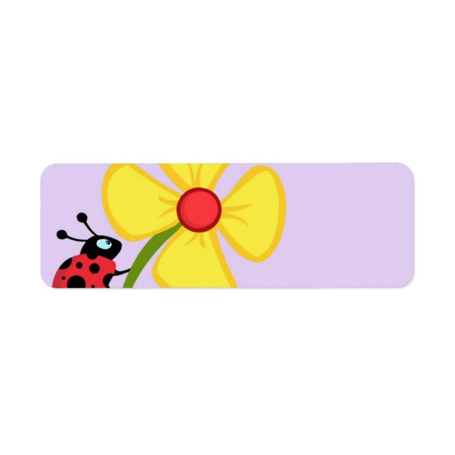 Ladybug Flower Label (Front)
