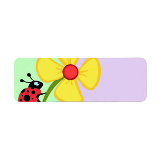 Ladybug Flower Label