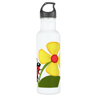 Ladybug Flower Water Bottle