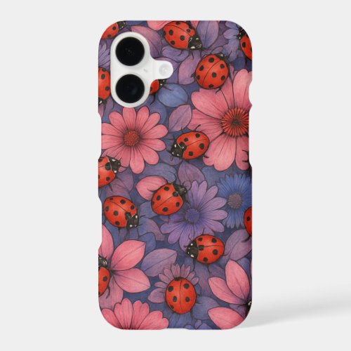 Ladybug Flowers iPhone 17 Case