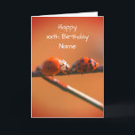 Ladybug Friends Nature Personalized Birthday  Card<br><div class="desc">Two ladybugs meeting on a wire fence nature photography by Susan Birthday card. You can change or add any text you like for a more personal touch. Please visit my gallery to see more flower and nature photography and digital art cards and gifts. Thanks for stopping by Smilin' Eyes Treasures!...</div>