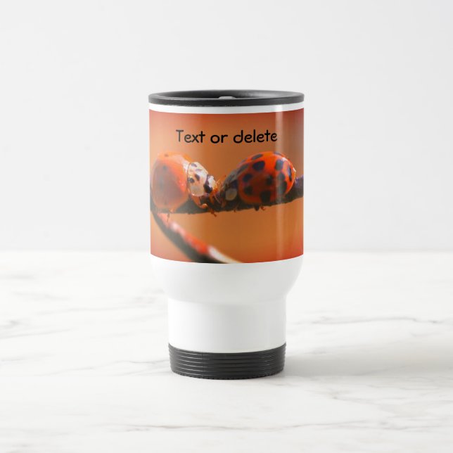 Ladybug Friends Nature Personalized  Travel Mug (Center)