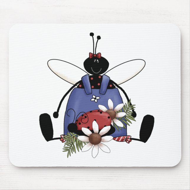 Ladybug Garden Mouse Pad (Front)