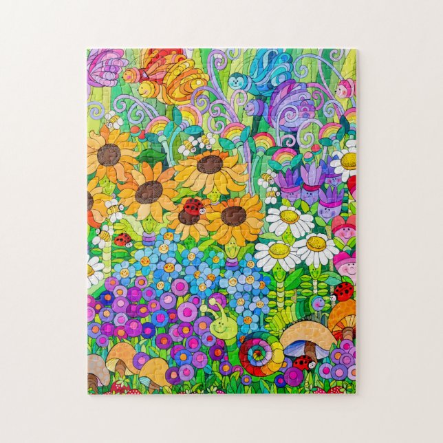 Ladybug Garden Puzzle (Vertical)