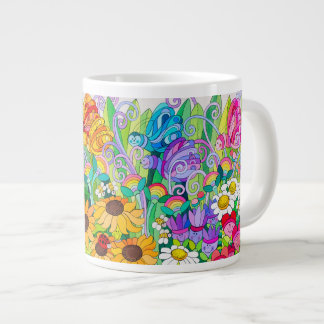 Ladybug Garden Sky Giant Coffee Mug