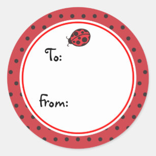 Ladybug Gift Tag Stickers
