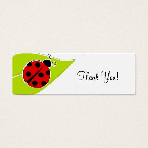 Customizable Ladybug Gift Tags Business Card Templates