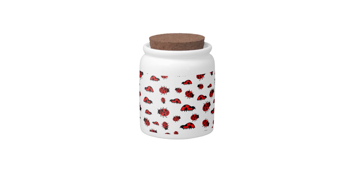 Ladybug Gifts Cute Ladybugs Images Candy Jar | Zazzle