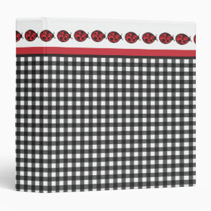 Ladybug Gingham Binder
