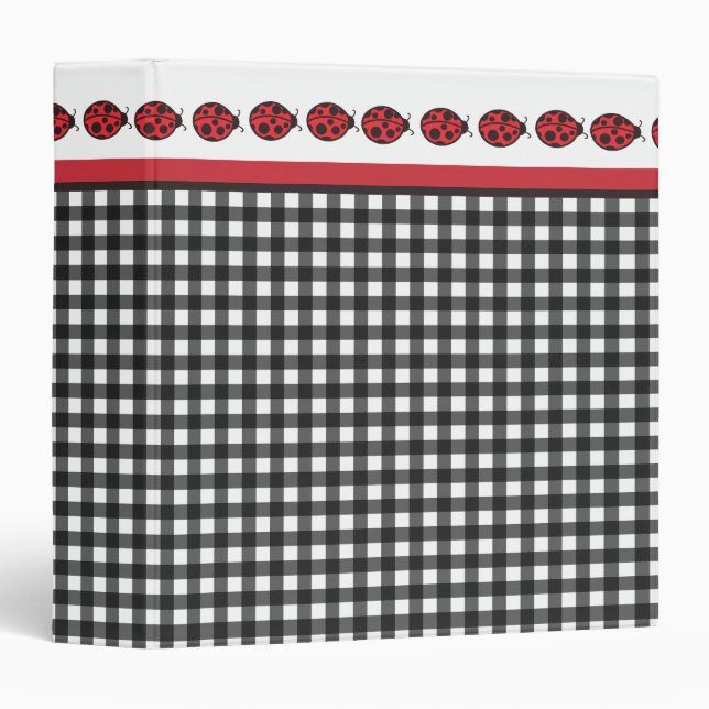Ladybug Gingham Binder (Front/Spine)