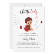 Ladybug Girl Baby Shower Invitation