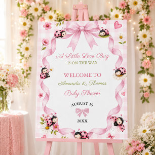 Ladybug Girl Baby Shower Welcome Sign