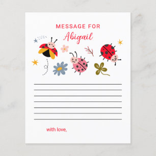 Ladybug Girl Birthday Time Capsule Message