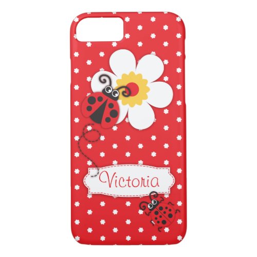 Ladybug girls name red iphone case