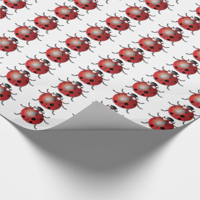 Ladybug - Glossy Wrapping Paper, 30" x 15' Wrapping Paper (Corner)