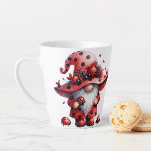 Ladybug Gnomes Latte Mug