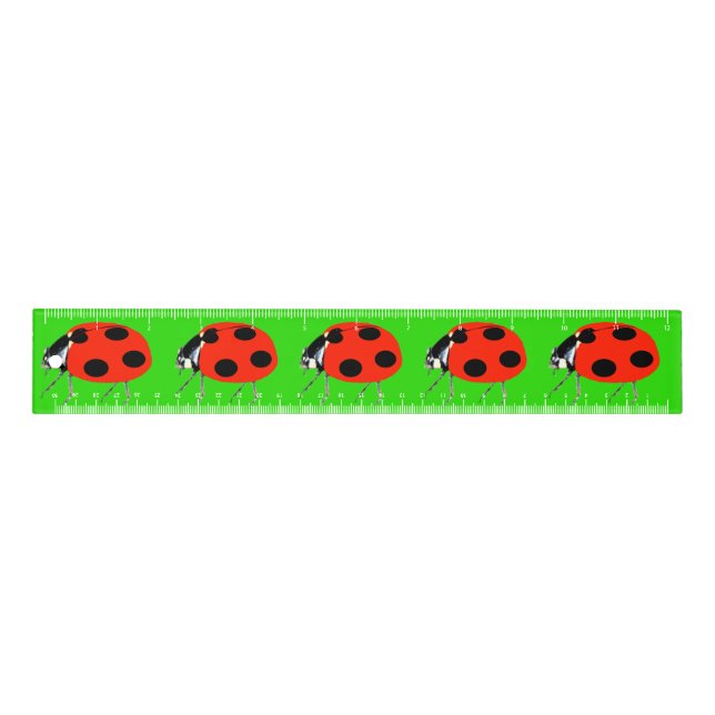 Ladybug Green Ruler (Front)
