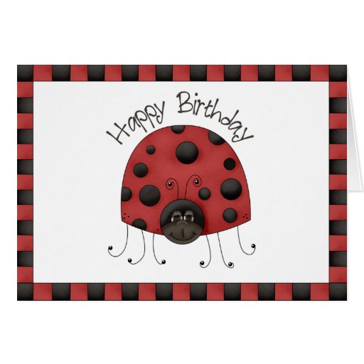 Ladybug • Happy Birthday Card | Zazzle