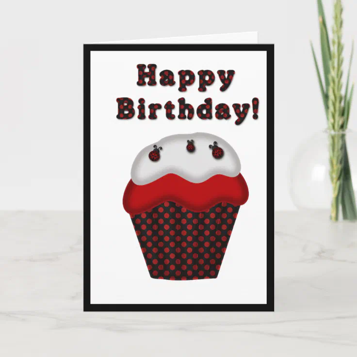 Ladybug Happy Birthday Greeting Card | Zazzle