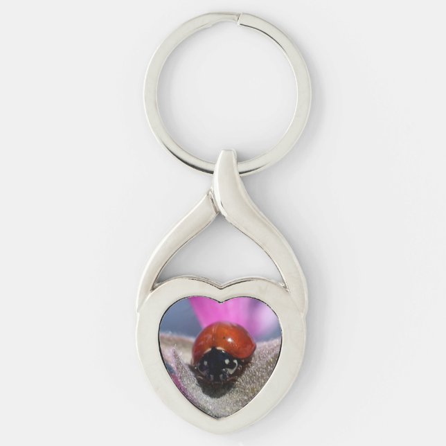 Ladybug Heart Keychain (Front)