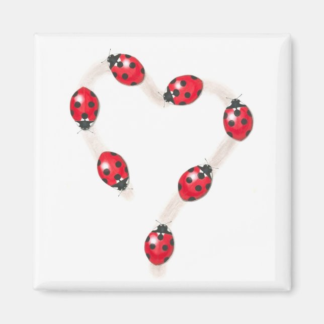 Ladybug Heart Magnet (Front)