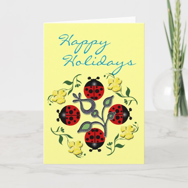 Ladybug Holiday Card (Front)