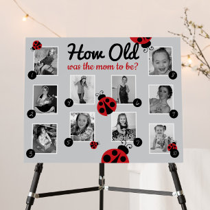 Ladybug How Old Was The Mom to Be Photo Game Foam Board