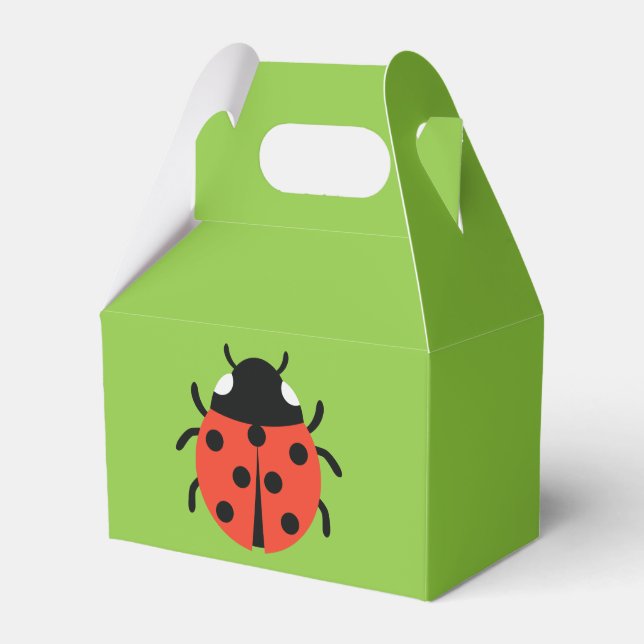 Ladybug Illustration Favor Boxes (Front Side)