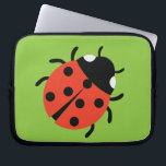 Ladybug Illustration Laptop Sleeve<br><div class="desc">A friendly ladybug that brings good luck.</div>