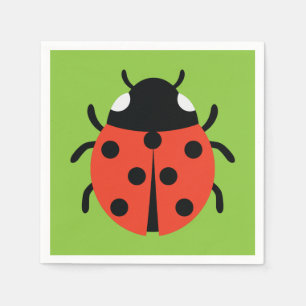 Ladybug Illustration Napkins