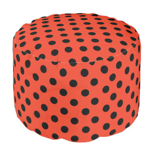 Ladybug Illustration Pouf