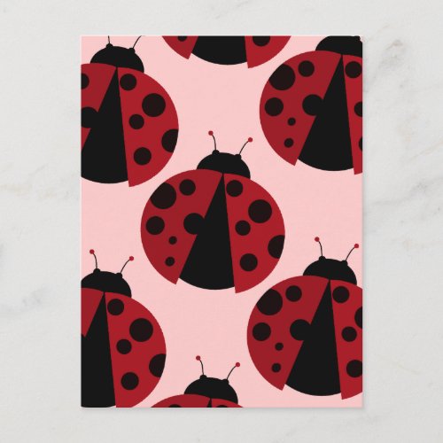 ladybug image postcard