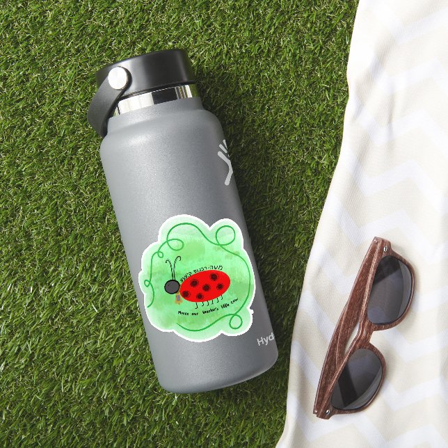 Ladybug in Yiddish Sticker (HydroFlask Insitu)