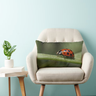 Ladybug Insect Lumbar Pillow