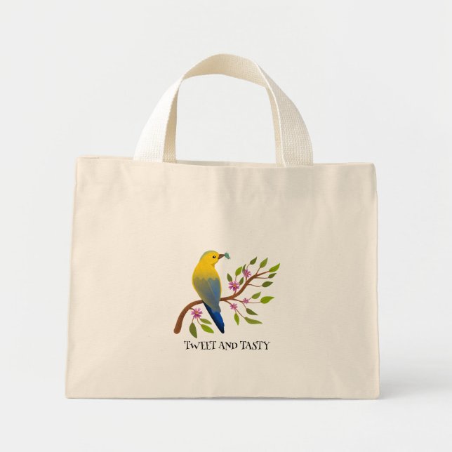 ladybug insect tasty colorful bird girly mini tote bag (Front)