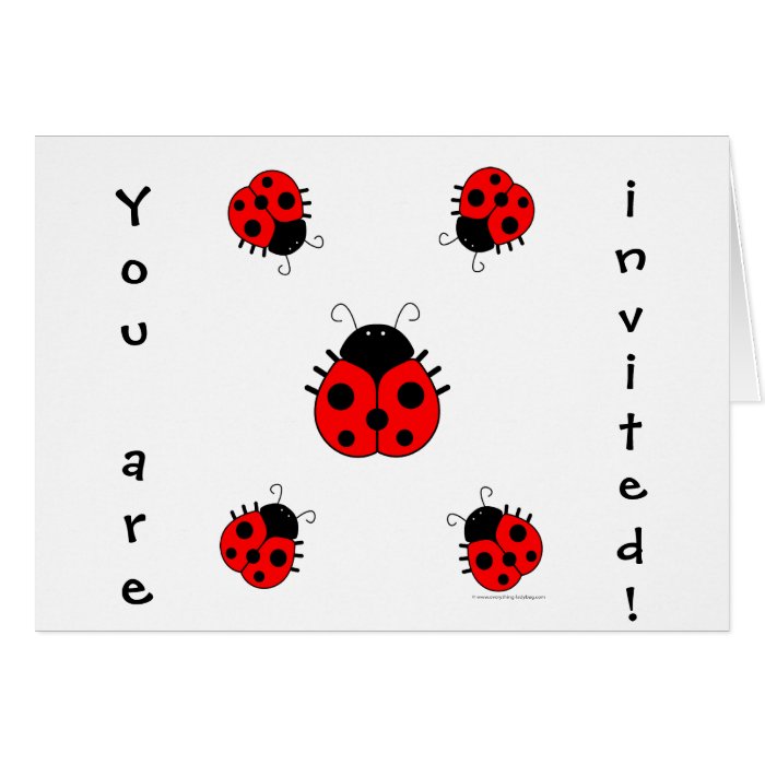 Ladybug Invitation Cards