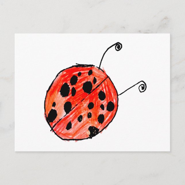 Ladybug Invitation Postcard (Front)