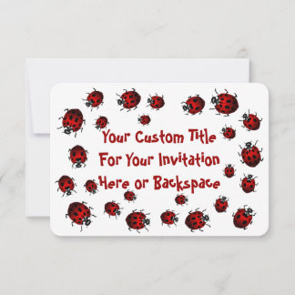 Ladybug Invitations Personalized Red Ladybug RSVP