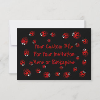 Ladybug Invitations Personalized  Red Ladybug RSVP