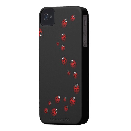 Ladybug iPhone Case Lady Bird iPhone 4 Case Gifts (Back Left)
