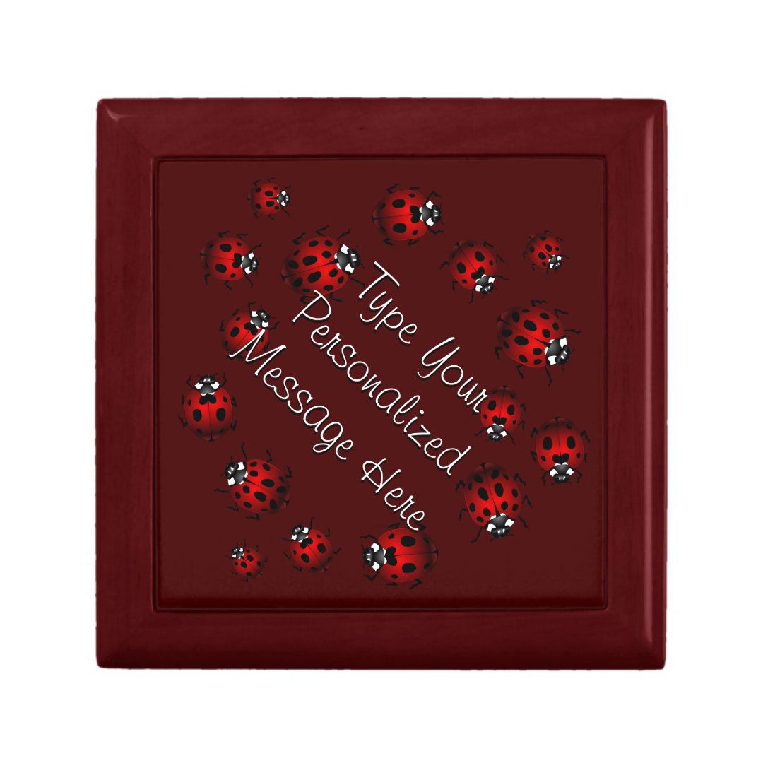 Ladybug Jewelry Box Personalized Keepsake Box Gift Zazzle
