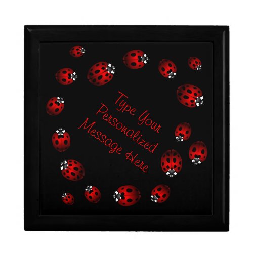 Ladybug Jewelry Box Personalized Keepsake Box Gift
