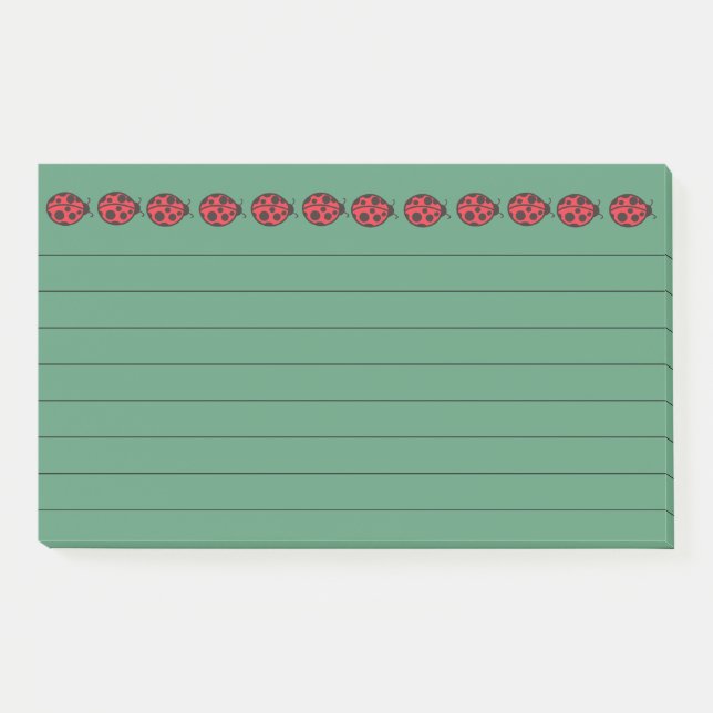  Ladybug Jumbo Post It Notes (Front)