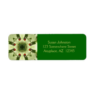 Ladybug Kaleidoscope Abstract Address Label