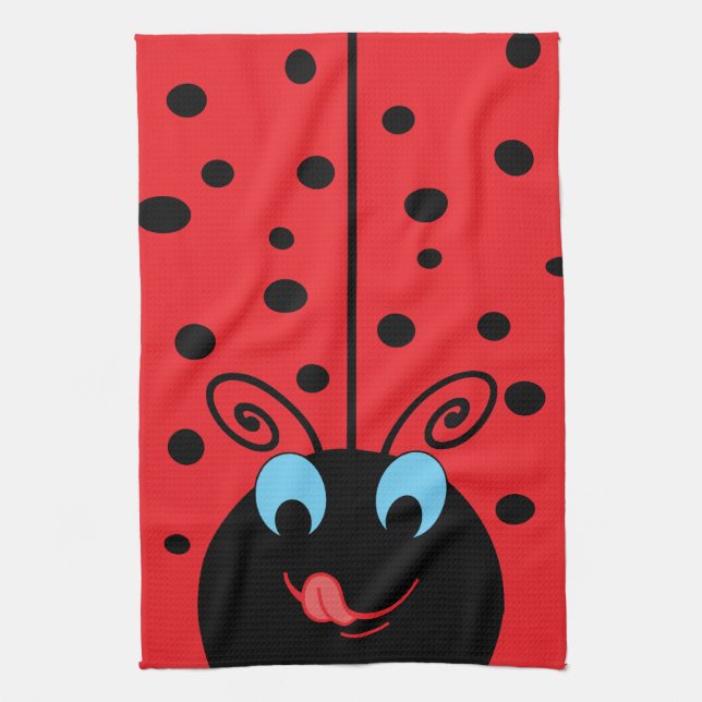 Ladybug Kitchen Towel (Vertical)